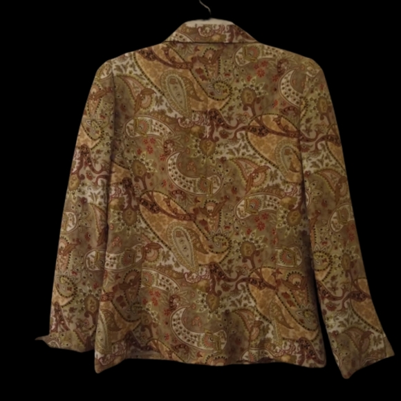Vintage Doncaster Paisley Floral Silk Jacket Size 8 - Picture 4 of 14